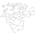 Dibujo para colorear Dibujo De Varias Mariposas Para Colorear