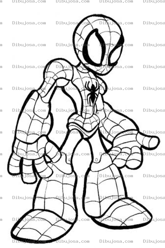 Dibujo para colorear El Hijo De Spiderman Para Pintar Y Colorear Al Hijo Del Hombre Arana Para Colorear A Spiderman Junior