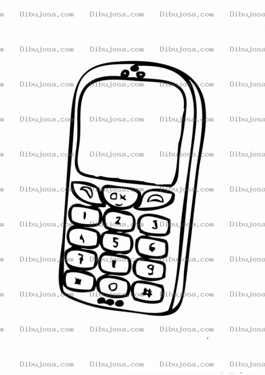 Dibujo para colorear Dibujo De Celular Frijolito Para Pintar Y Colorear