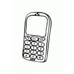 Dibujo para colorear Dibujo De Celular Frijolito Para Pintar Y Colorear