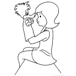 Dibujo para colorear Dibujo De Marioneta Del Pajaro Loco Para Pintar Y Colorear