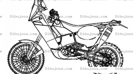Dibujo para colorear Moto De Enduro Para Colorear