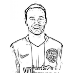 Dibujo para colorear Andresiniesta Dibujo De Andres Iniesta Para Pintar Y Colorear