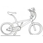Dibujo para colorear Dibujo De Bicicleta Bmx Para Pintar Y Colorear