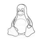 Dibujo para colorear Linux Penguin Coloring Page