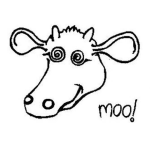 Dibujo para colorear Dibujo De Vaca Loca Para Pintar Y Colorear