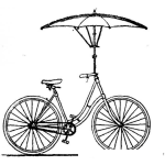 Dibujo para colorear Dibujo De Bicicleta Con Sombrilla Para Pintar Y Colorear