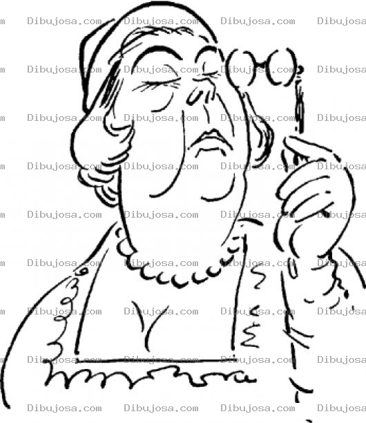 Dibujo para colorear Viejita Orgullosa Para Colorear