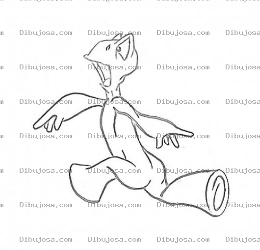 Dibujo para colorear Tortuga Desnuda Sin Caparazon Correindo Asustada Para Pintar Y Colorear