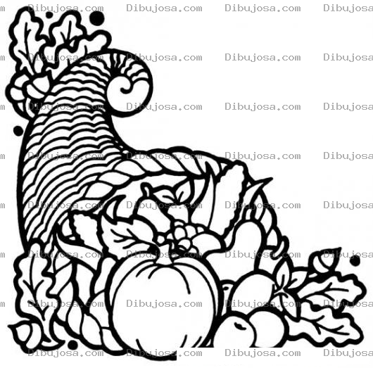 Dibujo para colorear Cuerno De La Prosperidad Y La Abundancia Para Pintar Y Colorear