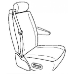 Dibujo para colorear Dibujo De Una Butaca De Carro Para Pintar Y Colorear Asiento De Vehiculo Con Apoyabrazo