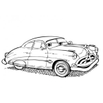 Dibujo para colorear Pintar el carro viejo de cars