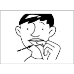 Dibujo para colorear Dibujo De Labio Inferior Para Pintar Y Colorear