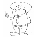 Dibujo para colorear Dibujo De Nino Con Corbata Para Pintar Y Colorear