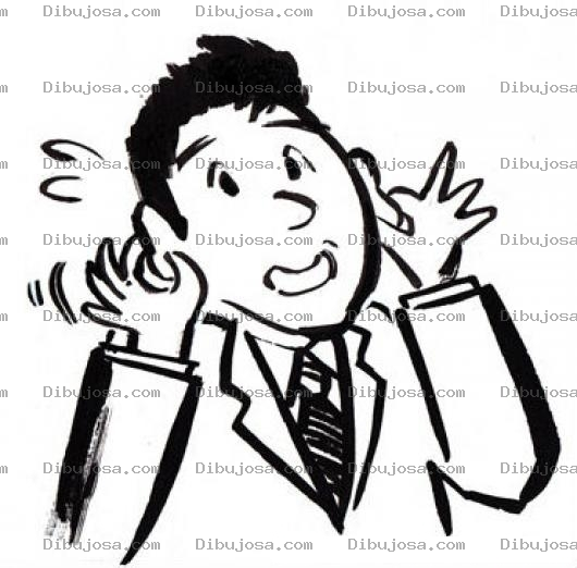 Dibujo para colorear Dibujo De Hombre Miedos Asustado Y Falto De Valor Para Pintar Y Colorear