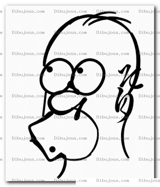 Dibujo para colorear Dibujo De Homero Silvando Para Pintar Y Colorear