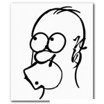 Dibujo para colorear Dibujo De Homero Silvando Para Pintar Y Colorear