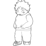 Dibujo para colorear Dibujo De Estudiante Gordito Para Pintar Y Colorear