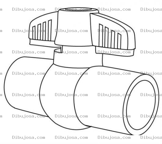 Dibujo para colorear Valvula Pvc Dibujo De Una Llave De Paso Plastica Para Tuberia De Pvc