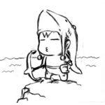 Dibujo para colorear Dibujo Del Nino Tiburon Para Pintar Y Colorear Al Nino Del Mar