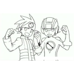 Dibujo para colorear Ninos Japoneses Disfrazados De Super Heroes Para Pintar Y Colorear