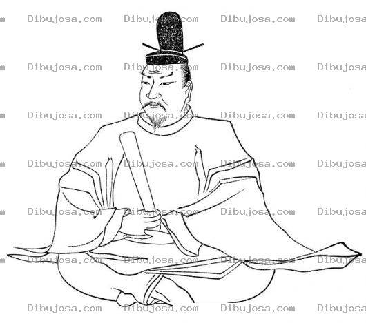 Dibujo para colorear Dibujo De Chino Sentado En El Piso Para Pintar Y Colorear