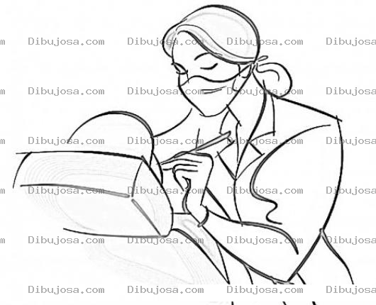 Dibujo para colorear Dibujo De Mujer Dentista Para Pintar Y Colorear A Una Odontologa Trabajando