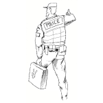 Dibujo para colorear Dibujo De Policia Con Maletin Para Pintar Y Colorear