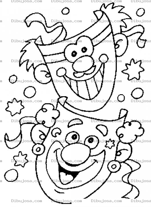 Dibujo para colorear Mascaras Felices Para Pintar Y Colorear