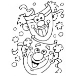 Dibujo para colorear Mascaras Felices Para Pintar Y Colorear