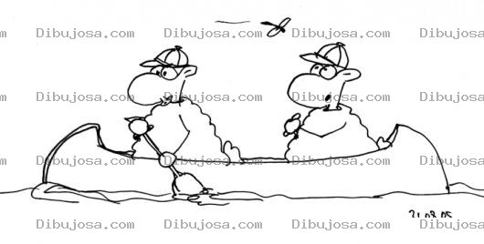 Dibujo para colorear Dibujo De Ovejas En Calluco Para Pintar Y Colorear Oveitas En Kayak