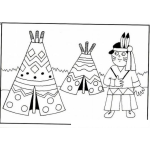 Dibujo para colorear Casa De Indito Para Pintar Y Colorear