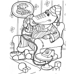 Dibujo para colorear Cocodrilo Hablando Por Telefono Para Colorear