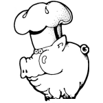 Dibujo para colorear Cocinero Marrano Dibujo De Cocinero Cochino Para Pintar Y Colorear Chef Cerdo