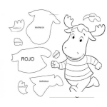 Dibujo para colorear Dibujo De Tayron De Los Back Yardigans Con Ropa Recortable Para Pintar Y Colorear A Tyrone De Backyardigans
