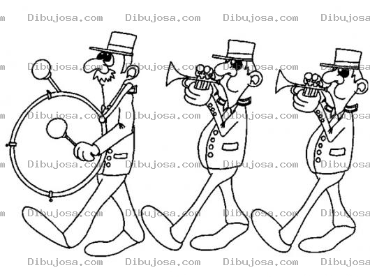 Dibujo para colorear Dibujo De Un Desfile De Viejitos Para Pintar Y Colorear