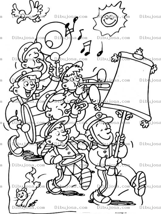 Dibujo para colorear Dibujo De Un Desfile Para Colorear