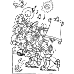 Dibujo para colorear Dibujo De Un Desfile Para Colorear