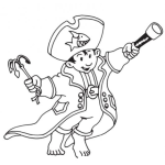 Dibujo para colorear Dibujo De Pirata Sin Zapatos Para Pintar Y Colorear