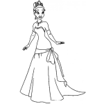 Dibujo para colorear Dibujo De Princesa Negrita Para Pintar Y Colorear Princesita Negra