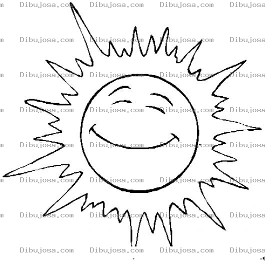 Dibujo para colorear Dibujo De Sol Feliz Para Colorear