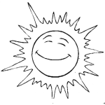 Dibujo para colorear Dibujo De Sol Feliz Para Colorear