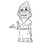 Dibujo para colorear Dibujo De Duende Viejito Para Colorear