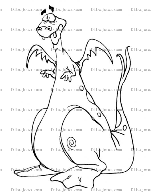 Dibujo para colorear Dragon Obeso Dibujo De Dragon Gordo Para Pintar Y Colorear