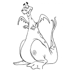 Dibujo para colorear Dragon Obeso Dibujo De Dragon Gordo Para Pintar Y Colorear