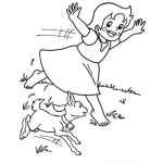 Dibujo para colorear Dibujo De Heidi Corriendo Con Un Cabrito Para Pintar Y Colorear