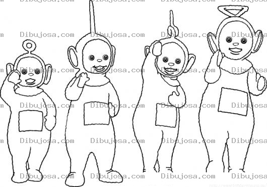 Dibujo para colorear Dibujo De Los Teletubis Para Colorear Online