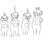 Dibujo para colorear Dibujo De Los Teletubis Para Colorear Online