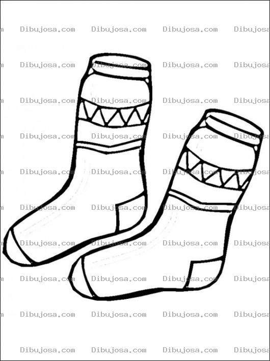 Dibujo para colorear Dibujo De Calcetines Para Colorear
