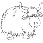 Dibujo para colorear Dibujo De Un Bufalo Para Pintar